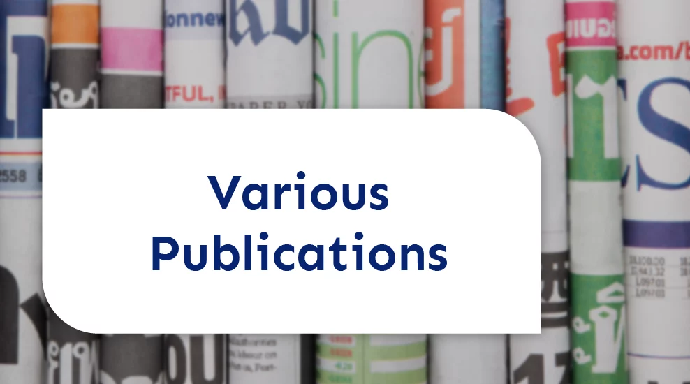 Features image for Various Publications